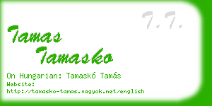 tamas tamasko business card